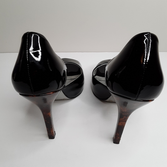 Jessica Simpson black patent peeptoe heels - Picture 3 of 8